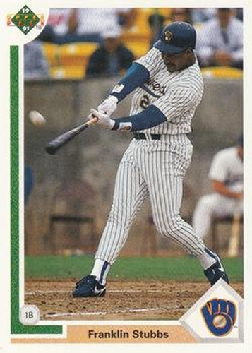 #718 Franklin Stubbs - Milwaukee Brewers - 1991 Upper Deck Baseball