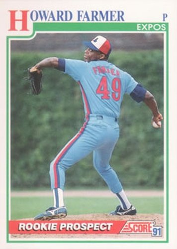 #718 Howard Farmer - Montreal Expos - 1991 Score Baseball