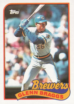 #718 Glenn Braggs - Milwaukee Brewers - 1989 Topps Baseball