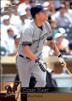 #718 Corey Hart - Milwaukee Brewers - 2009 Upper Deck Baseball