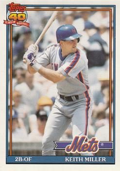 #719 Keith Miller - New York Mets - 1991 O-Pee-Chee Baseball