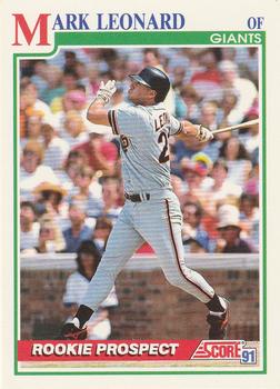 #719 Mark Leonard - San Francisco Giants - 1991 Score Baseball