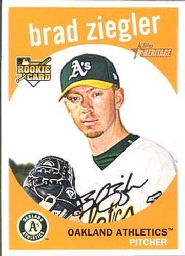 #719 Brad Ziegler - Oakland Athletics - 2008 Topps Heritage Baseball