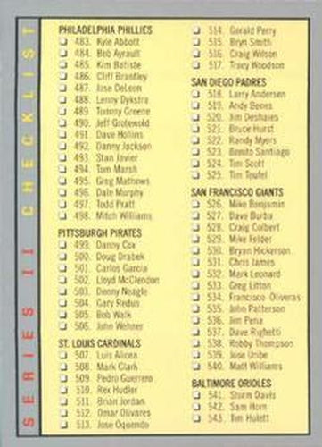 #719 Checklist: 483-602 - 1993 Fleer Baseball