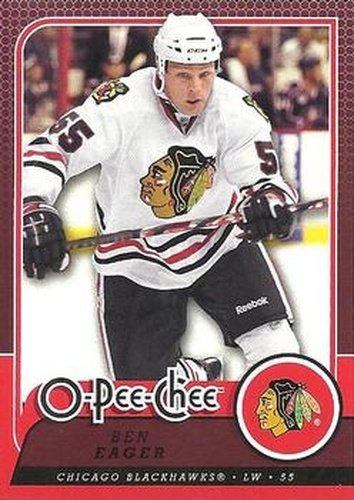 #719 Ben Eager - Chicago Blackhawks - 2008-09 O-Pee-Chee Hockey