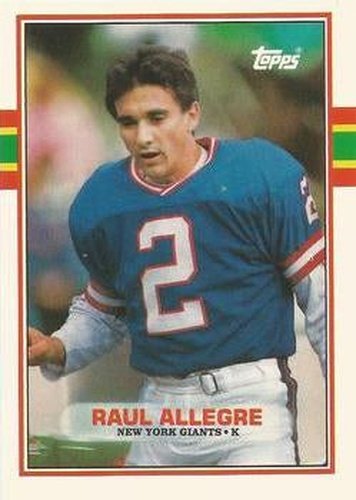 #71T Raul Allegre - New York Giants - 1989 Topps Traded Football