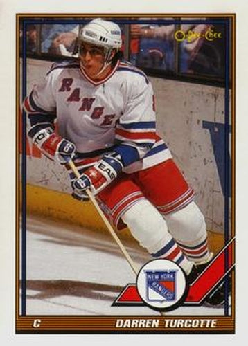 #71 Darren Turcotte - New York Rangers - 1991-92 O-Pee-Chee Hockey