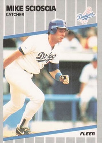 #71 Mike Scioscia - Los Angeles Dodgers - 1989 Fleer Baseball