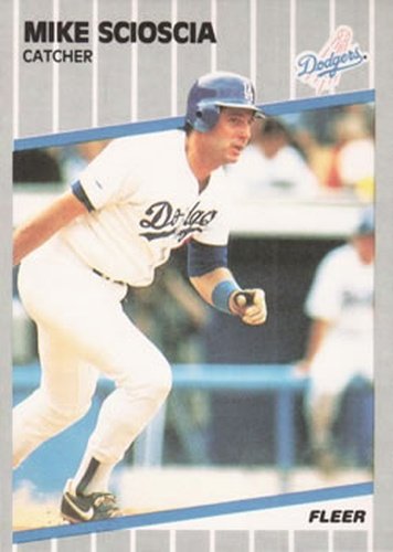 #71 Mike Scioscia - Los Angeles Dodgers - 1989 Fleer Baseball