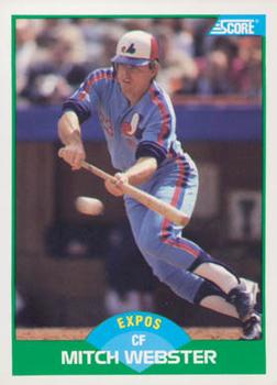 #71 Mitch Webster - Montreal Expos - 1989 Score Baseball