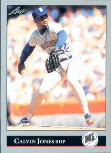 #71 Calvin Jones - Seattle Mariners - 1992 Leaf Baseball