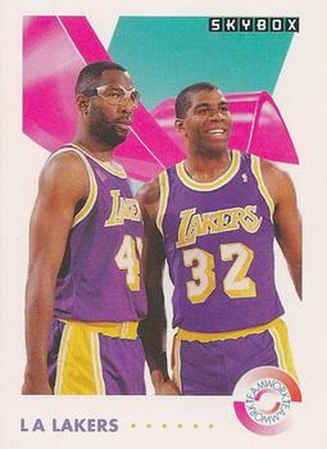 #471 Magic Johnson / James Worthy - Los Angeles Lakers - 1991-92 SkyBox Basketball