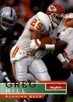 #71 Greg Hill - Kansas City Chiefs - 1995 SkyBox Impact Football