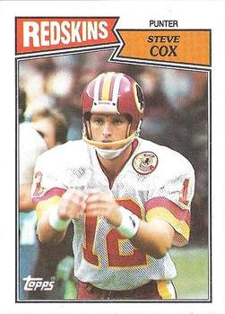 #71 Steve Cox - Washington Redskins - 1987 Topps Football