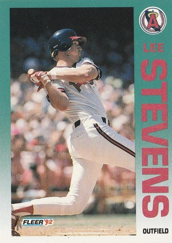 #71 Lee Stevens - California Angels - 1992 Fleer Baseball
