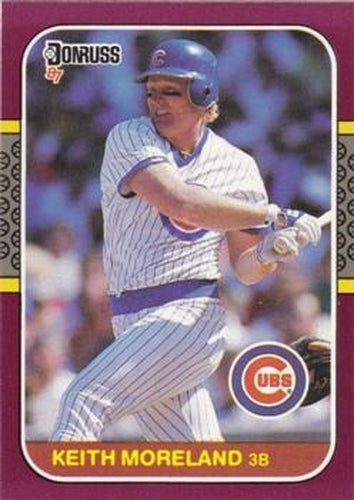 #71 Keith Moreland - Chicago Cubs - 1987 Donruss Opening Day Baseball