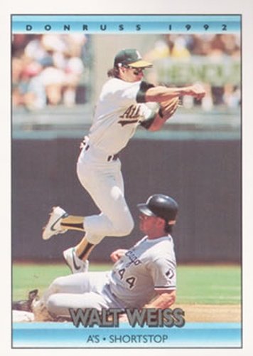 #71 Walt Weiss - Oakland Athletics - 1992 Donruss Baseball