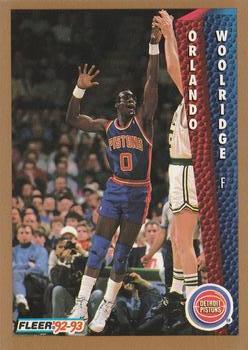 #71 Orlando Woolridge - Detroit Pistons - 1992-93 Fleer Basketball