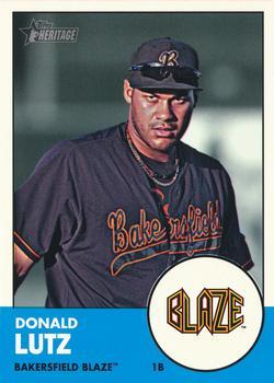 #71 Donald Lutz - Bakersfield Blaze - 2012 Topps Heritage Minor League Baseball