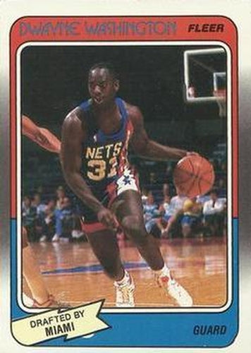 #71 Dwayne Washington - Miami Heat - 1988-89 Fleer Basketball