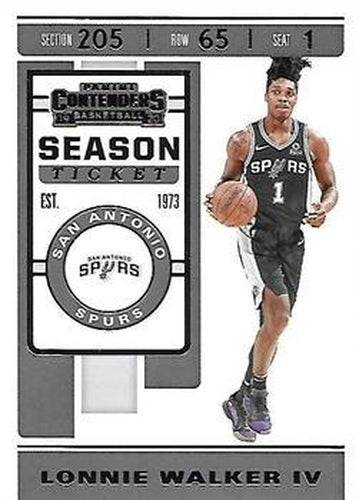#71 Lonnie Walker IV - San Antonio Spurs - 2019-20 Panini Contenders Basketball