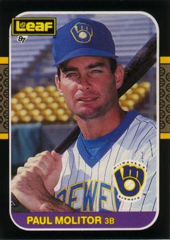 #71 Paul Molitor - Milwaukee Brewers - 1987 Leaf Baseball