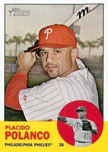 #71 Placido Polanco - Philadelphia Phillies - 2012 Topps Heritage Baseball