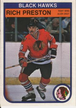 #71 Rich Preston - Chicago Blackhawks - 1982-83 O-Pee-Chee Hockey