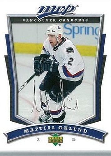 #71 Mattias Ohlund - Vancouver Canucks - 2007-08 Upper Deck MVP Hockey
