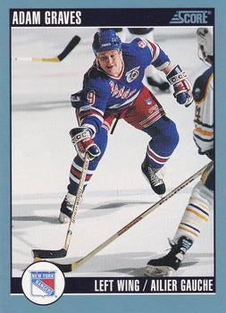 #71 Adam Graves - New York Rangers - 1992-93 Score Canadian Hockey