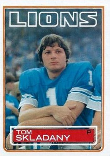 #71 Tom Skladany - Detroit Lions - 1983 Topps Football