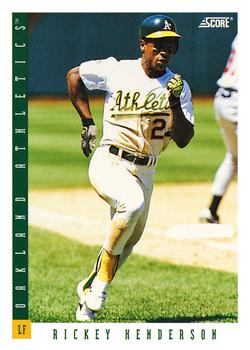 #71 Rickey Henderson - Oakland Athletics - 1993 Score Baseball