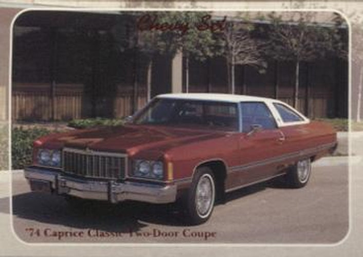 #71 74 Caprice Classic Two-Door Coupe - 1992 Collect-A-Card Chevy