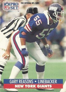 #71 Gary Reasons - New York Giants - 1991 Pro Set Football