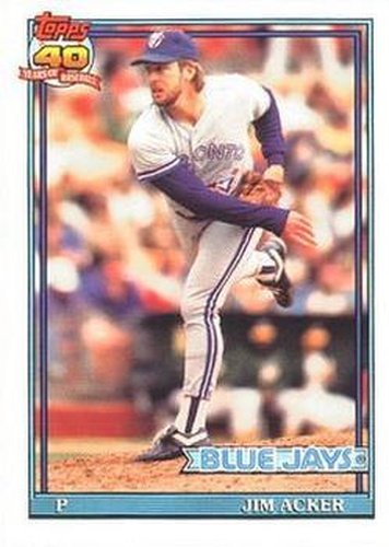 #71 Jim Acker - Toronto Blue Jays - 1991 O-Pee-Chee Baseball