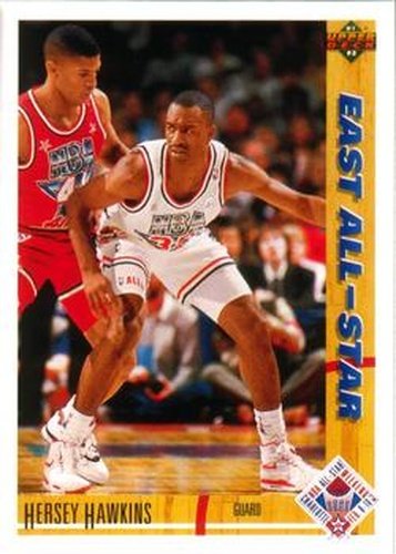 #71 Hersey Hawkins - Philadelphia 76ers - 1991-92 Upper Deck Basketball