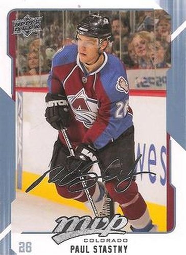 #71 Paul Stastny - Colorado Avalanche - 2008-09 Upper Deck MVP Hockey