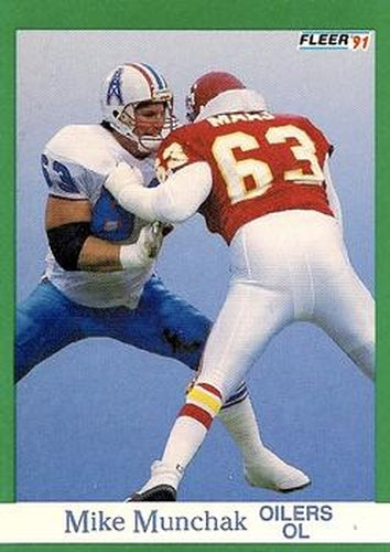 #71 Mike Munchak - Houston Oilers - 1991 Fleer Football
