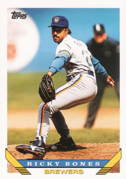 #71 Ricky Bones - Milwaukee Brewers - 1993 Topps Baseball