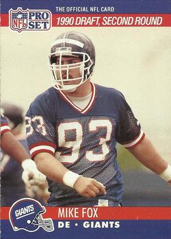 #720 Mike Fox - New York Giants - 1990 Pro Set Football