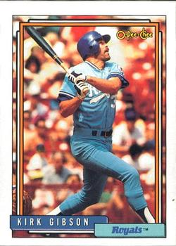 #720 Kirk Gibson - Kansas City Royals - 1992 O-Pee-Chee Baseball