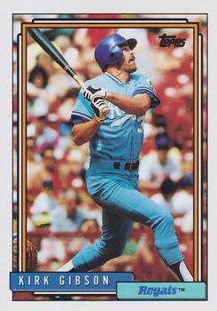 #720 Kirk Gibson - Kansas City Royals - 1992 Topps Baseball
