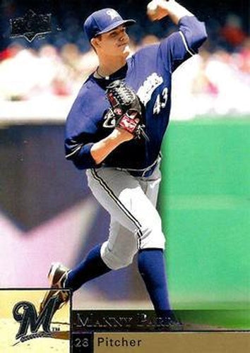 #720 Manny Parra - Milwaukee Brewers - 2009 Upper Deck Baseball
