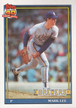 #721 Mark Lee - Milwaukee Brewers - 1991 Topps Baseball
