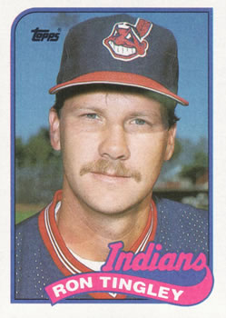#721 Ron Tingley - Cleveland Indians - 1989 Topps Baseball