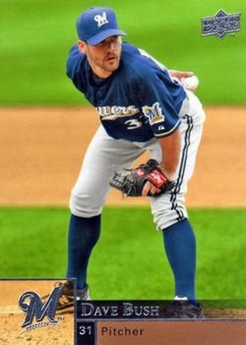 #721 Dave Bush - Milwaukee Brewers - 2009 Upper Deck Baseball