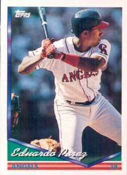 #721 Eduardo Perez - California Angels - 1994 Topps Baseball