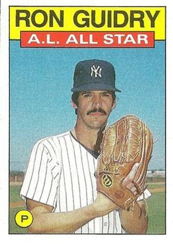 #721 Ron Guidry - New York Yankees - 1986 Topps Baseball
