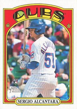 #721 Sergio Alcantara - Chicago Cubs - 2021 Topps Heritage Baseball