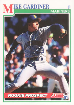 #721 Mike Gardiner - Seattle Mariners - 1991 Score Baseball